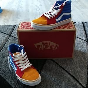 High top blue and red yellow vans (Primary Block)